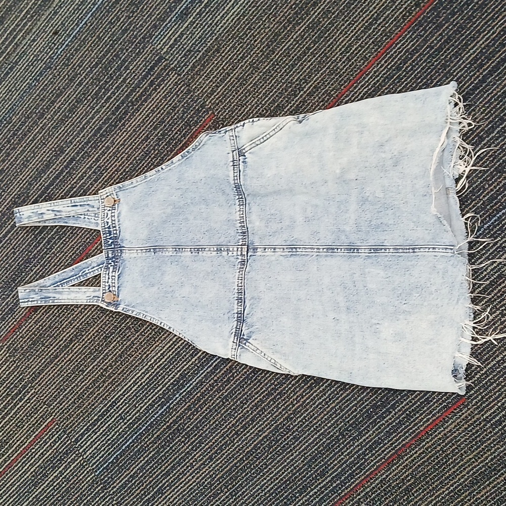 Blank NYC Denim Skirt Overalls Light Wash | Size 27" - Picture 3 of 7